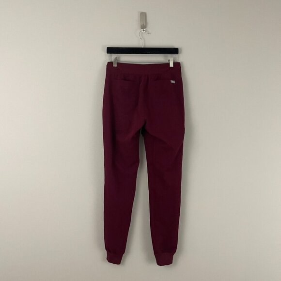 Figs Zamora Jogger Scrub Pants in Burgundy Size Small Tall - Picture 2 of 6